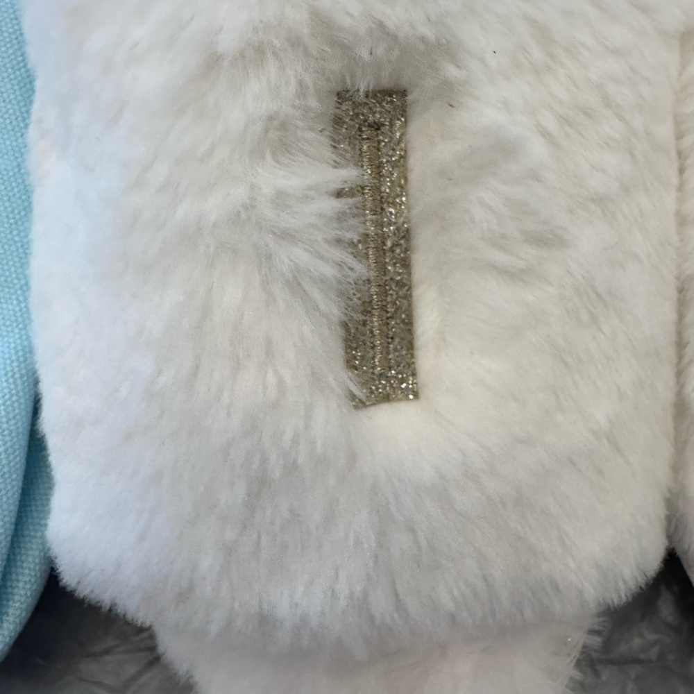 Dearfoams Women's Lane Bridal I Do Fuzzy Slide Slipper - size US 9-10 - Picture 6 of 8